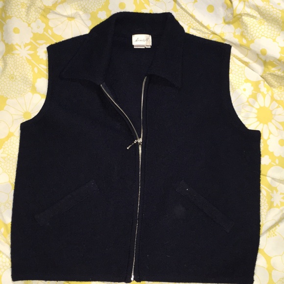 Vintage Ann Wi 100% Wool Zip Vest - Picture 2 of 6